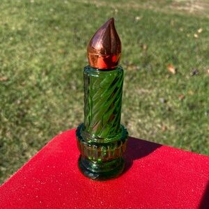 Avon Green Glass Candle